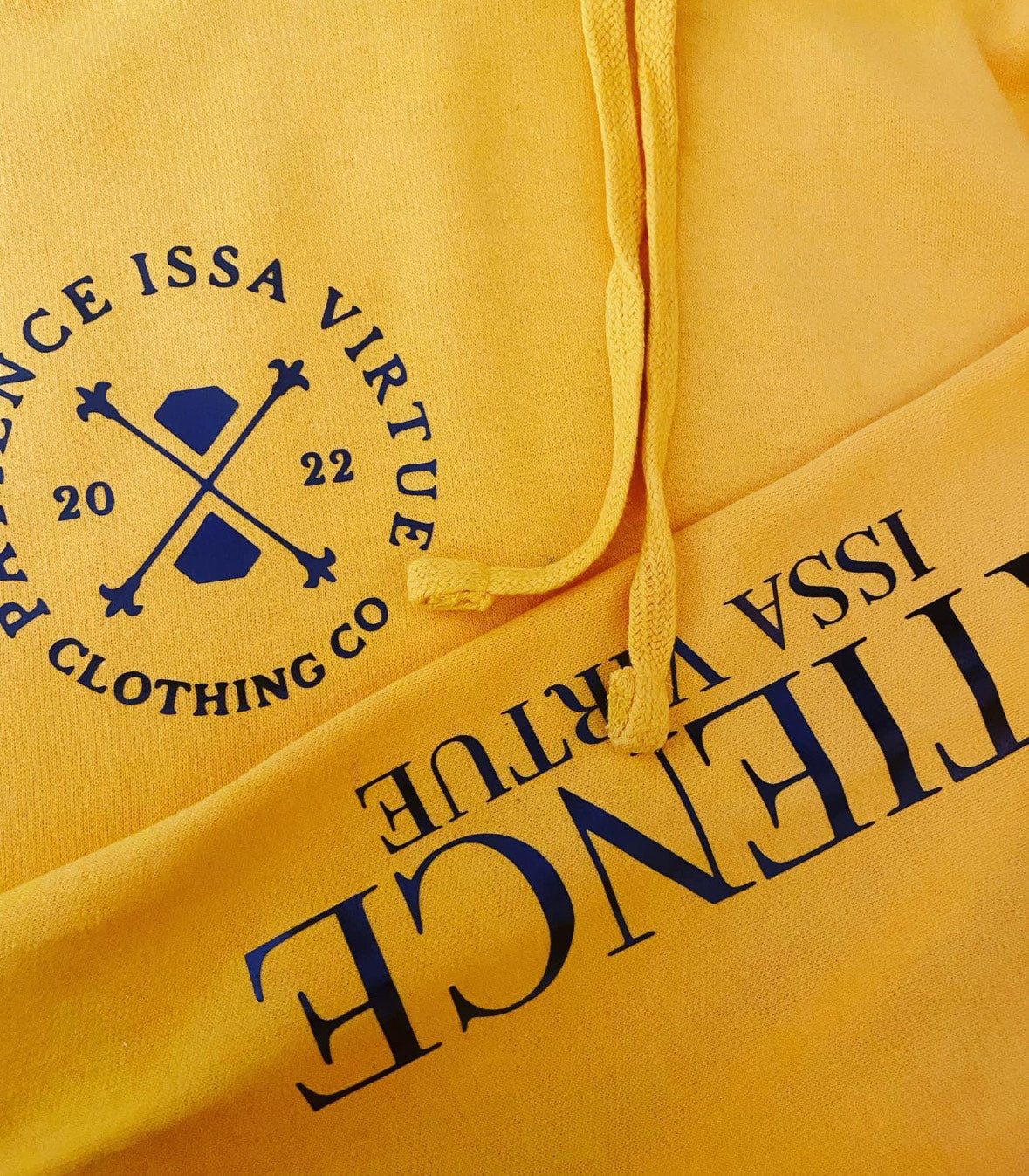 Patience Issa virtue - Yellow Classic hoodie set w/ BLACK LOGO